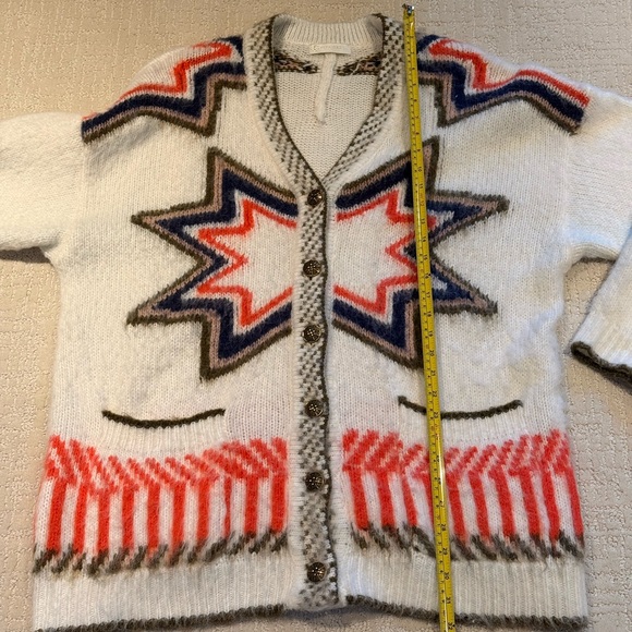 Cozy Multicolor Star Patterned Cardigan - Picture 11 of 16